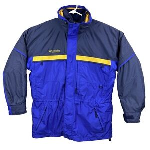 Vtg Columbia 3 in 1 Gizzmo Jacket Mens Large Radial Sleeve Full Zip Pockets Blue